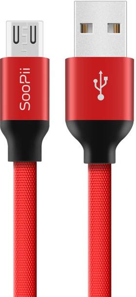 Soopii Micro USB Cable 1 m Woven cloth Micro USB Cable Android Charger - [1 -Pack - 1 Meter ] Super-Durable Woven Cloth Flat Wire Android Charging Cord