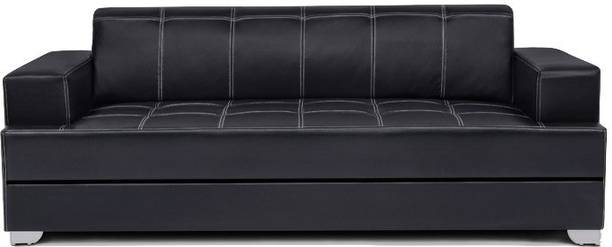Amey Leatherette 3 Seater  Sofa