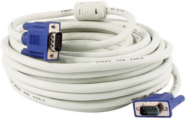 LipiWorld  TV-out Cable VGA Male To Male 15 PIN Cable Premium Quality For Computer Monitor, Projector, PC, TV Cord (10M)
