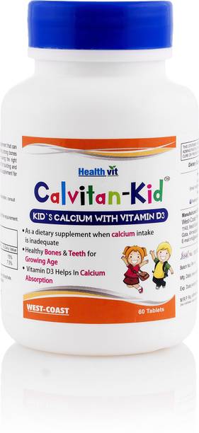 HealthVit Calvitan-Kid Kid’s Calcium with Vitamin d3 60 Tablets