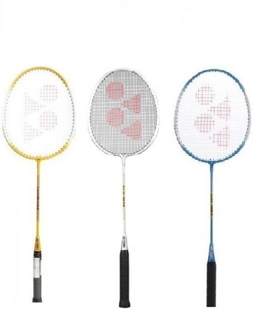 YONEX 'GR 303' Badminton Racket (Pack of 3) (Color On Availability) Multicolor Strung Badminton Racquet