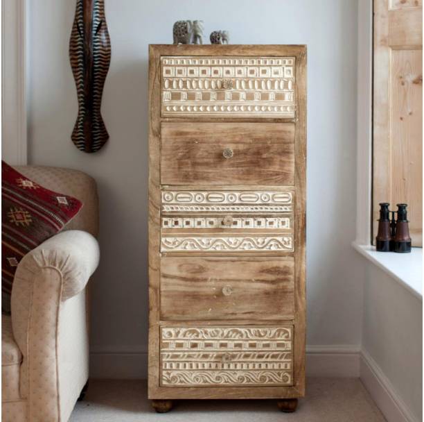THE ATTIC Solid Wood Free Standing Chest of Drawers