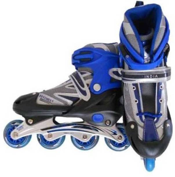 Konex Adjustable Shoes Inline Skates (Small) Blue In-line Skates - Size 4.5-7.5 UK
