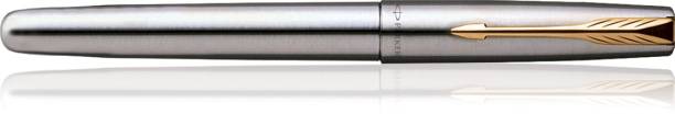 PARKER Frontier Stainless Steel Gold Trim Fountain Pen