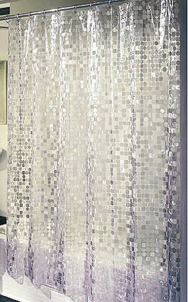 KUBER INDUSTRIES 210 cm (7 ft) Shower PVC (Polyvinyl Chloride) Curtain Single Curtain
