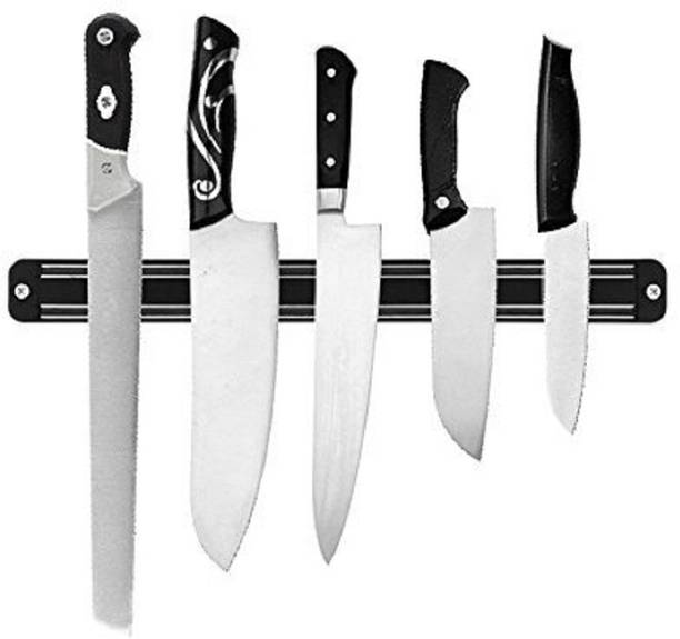 Iktu 33cm Magnetic Knife Bar, Magnetic Knife Storage Strip, Magnet Kitchen Knife Holder, Knife Rack Strip Patti 13 Inch (Black) Kitchen Organiser Magnet Pack of 1