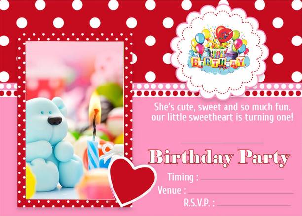 Power Plus Birthday Metallic card Invitations with Envelopes - Kids Birthday Party Invitations for Boys or Girls (25 Count) BIC-123 Invitation Card