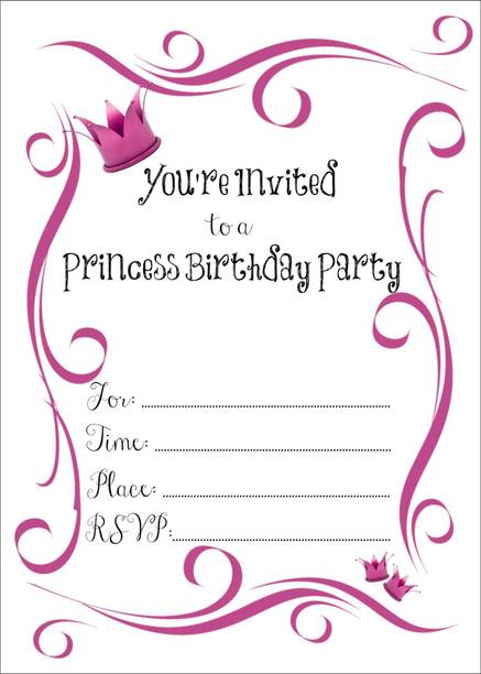 Power Plus Birthday Metallic card Invitations with Envelopes - Kids Birthday Party Invitations for Boys or Girls (25 Count) BIC-104 Invitation Card