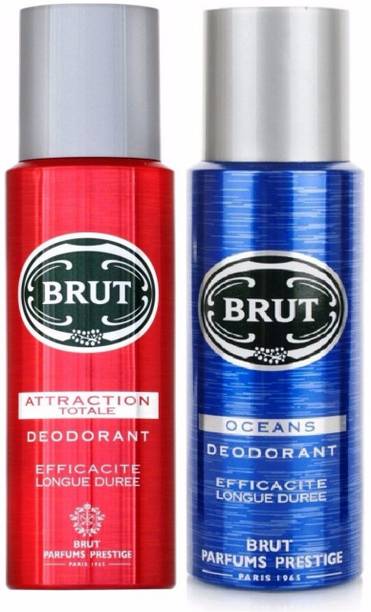 BRUT Oceans+Attractuib Titake Efficacite Longue Duree Deodorant Deodorant Spray  -  For Men