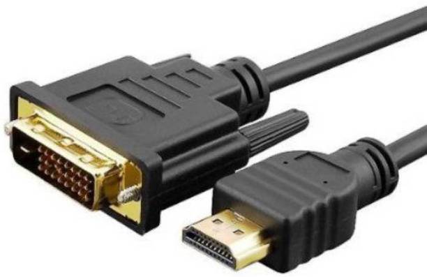 microware DVI Cable 1.5 m HDMI to DVI Cable (Black)