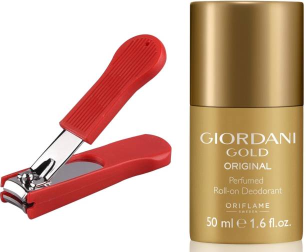 Oriflame Sweden Giordani Gold Original Perfumed Roll-On Deodorant 50ml (32160) With Nail Cutter