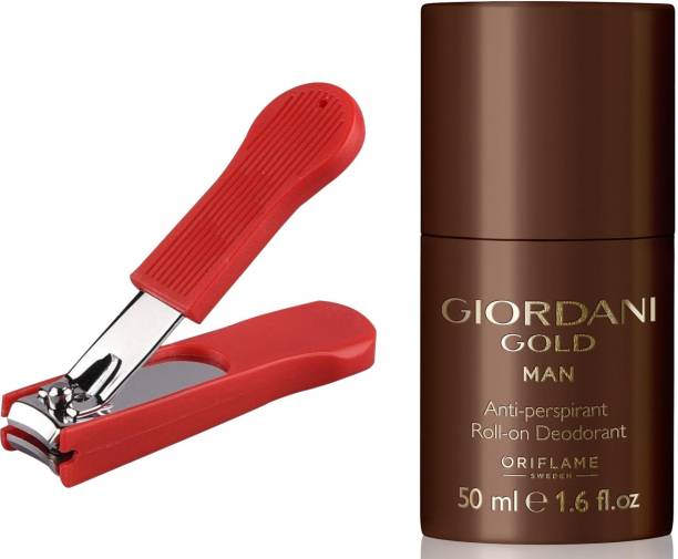 Oriflame Sweden Giordani Gold Man Anti-perspirant Roll-On Deodorant 50ml (32176) With Nail Cutter