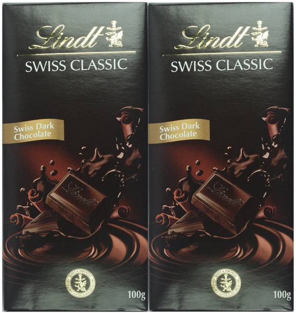 लिंड Swiss Classic Chocolate, Surfin, 100g (Pack of 2) बार