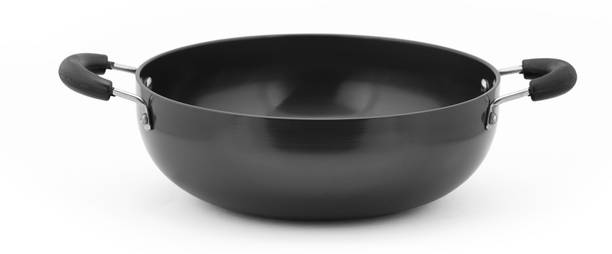 Sumeet 3mm Hardanodised Deep kadhai Size No. - 12 22cm Dia. Kadhai 22 cm diameter 2 L capacity