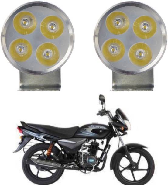 AUTOGARH ROUND 4 LED BULB FOG HEADLIGHT FOR Platina Parking Light Motorbike LED for Bajaj (12 V, 55 W)