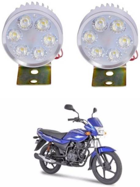 AUTOGARH M15 6 LED FOG HEADLIGHT FOR Platina 100 Parking Light Motorbike LED for Bajaj (15 V, 60 W)