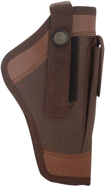 SHAH Unisex Leather 9mm Pistol Cover Racquet Carry Case/Cover Free Size