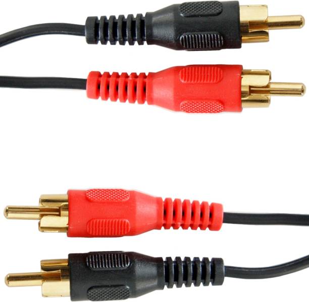 Techvik  TV-out Cable TV-In-Out 2 RCA Male To 2 RCA Male Audio Video Cable For Home Theater Set Top Box