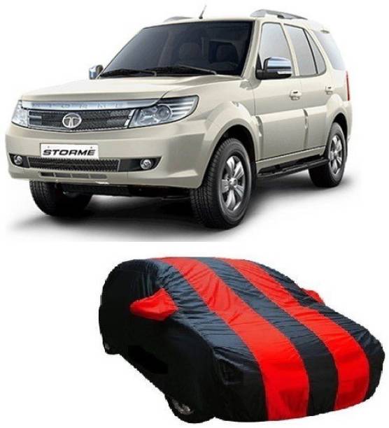 Red Silk Car Cover For Tata Safari Storme (With Mirror Pockets)