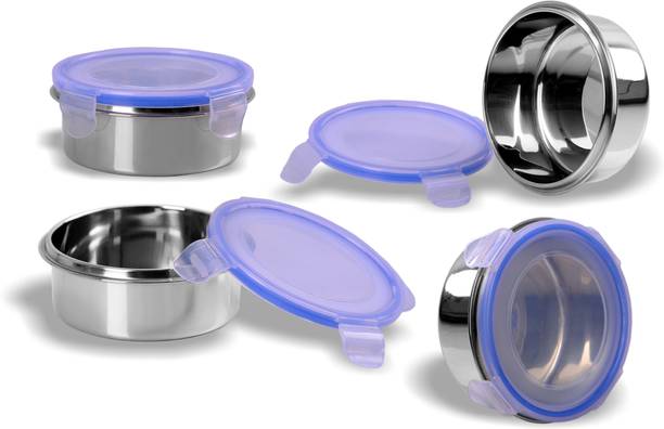 Sumeet Stainless Steel Airtight & Leak Proof L&L Containers Set, Size 300ML -4Pc 4 Containers Lunch Box