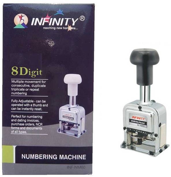 INFINITY 8 Digit Automatic Numbering machine with Spare Parts  Office Set