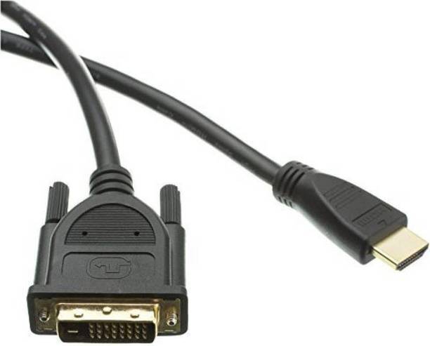 microware  TV-out Cable TV-out Cable HDMI Male to DVI Male, CL2 rated, 3 Feet (Black, For Computer, 0.9144 m)
