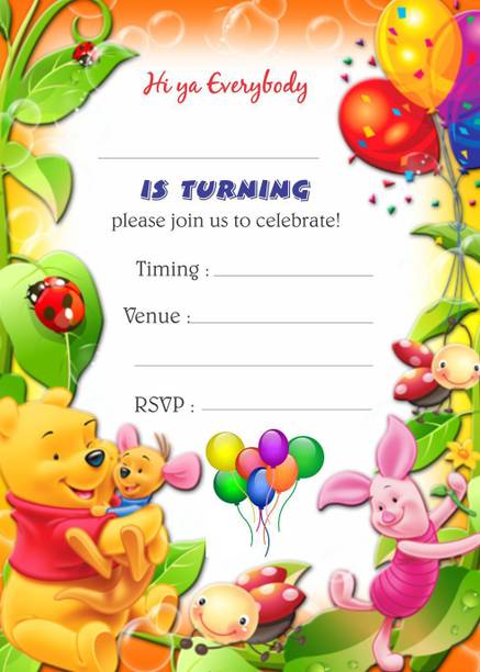 Power Plus Birthday Metallic card Invitations with Envelopes - Kids Birthday Party Invitations for Boys or Girls (25 Count) BIC-012 Invitation Card