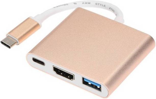 microware Type-C Multiport Male to HDMI USB 3.0 USB-C Hub Adapter MCS-USB3.0 TO TYPE C USB Cable