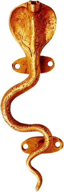 Purpledip Brass Door/Window/Cupboard Handle: 'King Cobra' Brass Door Handle