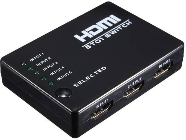 microware 5 Port HDMI Switch Switcher HDMI Splitter Hub Box for PS3 for Xbox 360 HDTV DVD with IR Wireless Remote Media Streaming Device