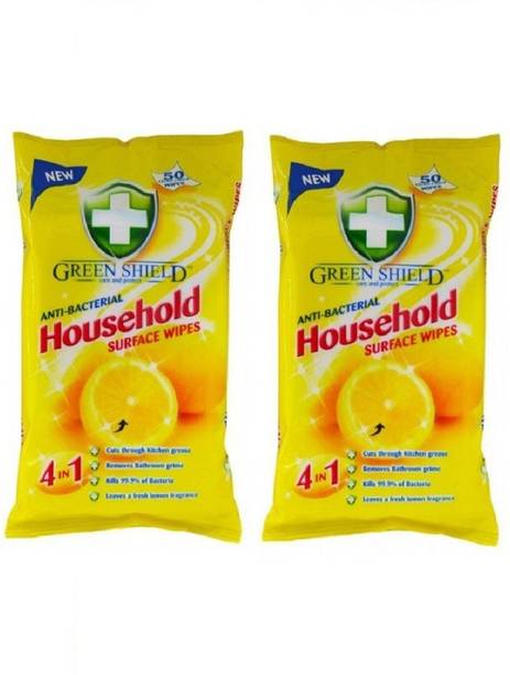 green shield Anti Bacterial Household Surface Wipes
