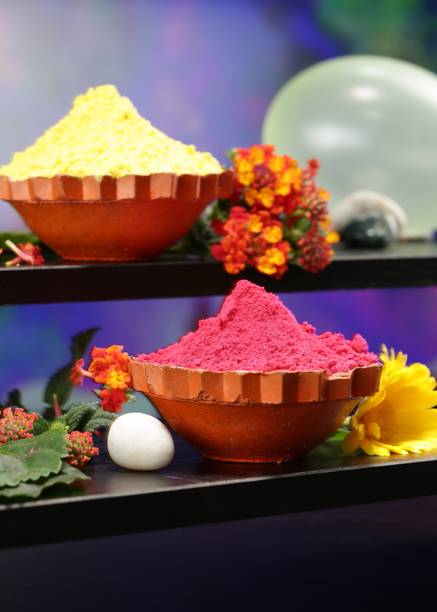 Herbal Gulal Pure Abeer for Safe Gift Holi Color Powder Pack of 2