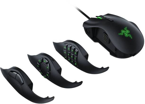 Razer Naga Trinity Chroma MOBA/MMO Interchangeable Side Plates - Up to 19 Programmable buttons Wired Optical  Gaming Mouse