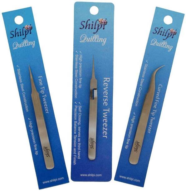 SHILPI Essential Craft Tweezers Set of 3