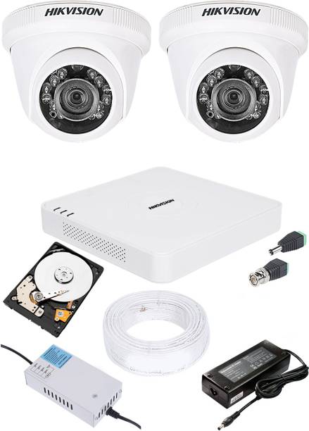 HIKVISION 2MP HD 4 CHANNAL DVR DS-HGHI-F1 & 2Pcs DOME 1080p DS-COT-IRP Camera COMBO KIT Security Camera