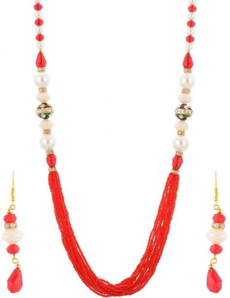 Dazzle Collection Stone Red Jewellery Set