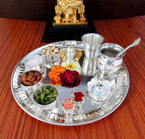 GoldGiftIdeas 12 Inch Premium Sarovar Silver Plated