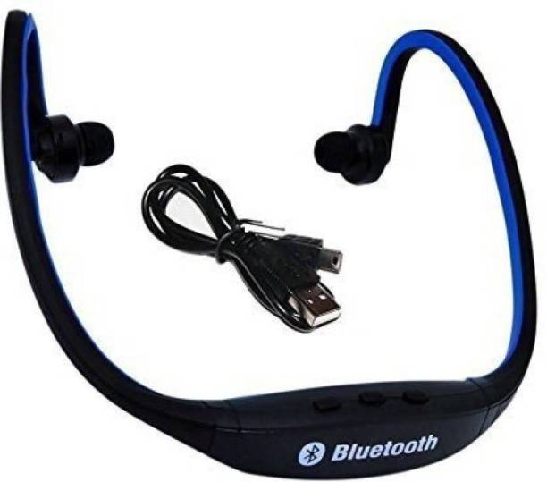BJOS BS19C Wireless Bluetooth Sports Headset Bluetooth Headset with Mic  (Multicolor, In the Ear) Smart Headphones