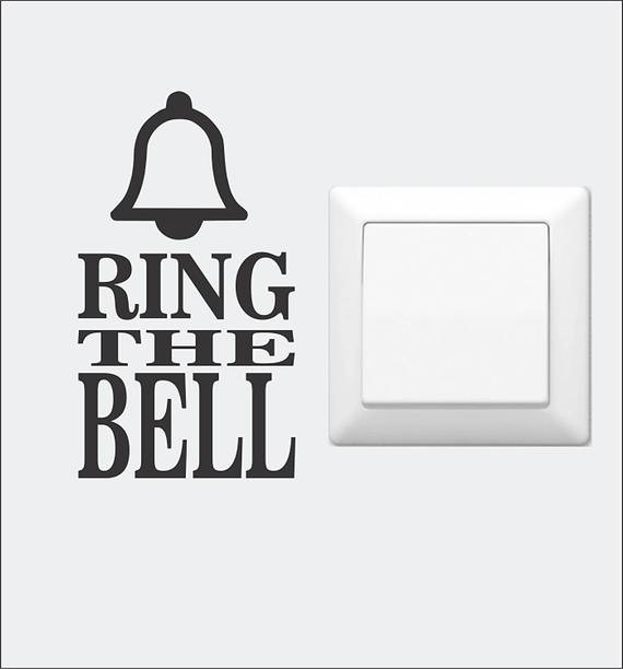 Asmi Collections 14 cm Ring the Bell for Light Switches Removable Sticker