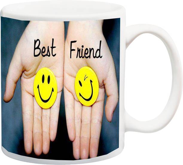 ME&YOU Gifts for Friends On Friendship Day Birthday; (IZ17-VK-MU-698) Best Friends Printed Ceramic Coffee Mug