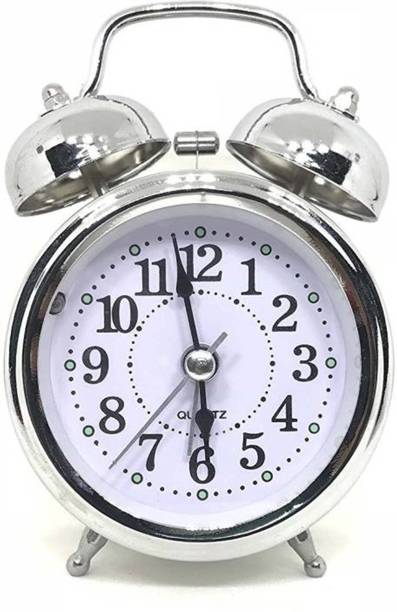 Maxel Analog Silver Clock