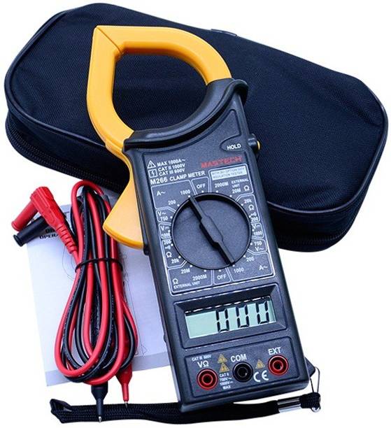 BALRAMA Mastech M266 Digital Clamp Meter AC/DC Voltage + AC Current + Resistance + Frequency Tester + Temperature Measurement + Electrical Testing Meter Non-magnetic Engineer's Precision Level