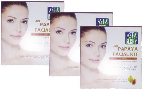 ASTABERRY Papaya Facial Kit 33gm Pack Of 3