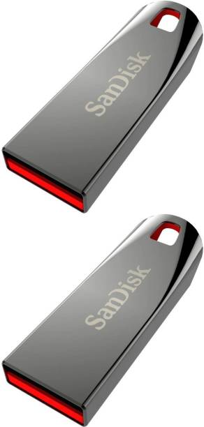 SanDisk Cruzer Force USB Flash Drive Metal Casing - Combo of Two 16 GB Pendrives 16 GB Pen Drive