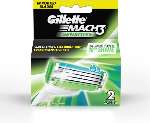 Gillette Mach3 Sensitive 3-Bladed Cartridges for More Comfort