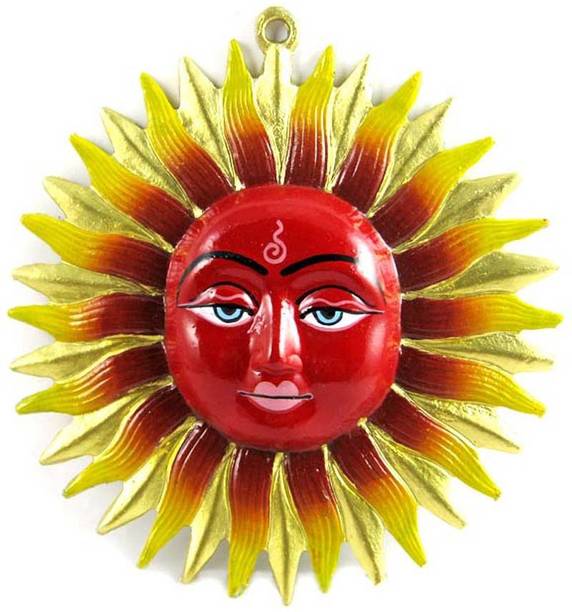 estore Vastu Feng shui fu dog Bagua Mirror fu dog Pakua Mirror For Positive Energy Protection & Prosperity and manipulate outside negative energy Decorative Showpiece  -  15 cm