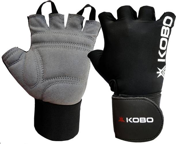 KOBO Weight Lifting with wrist support Gym & Fitness Gloves