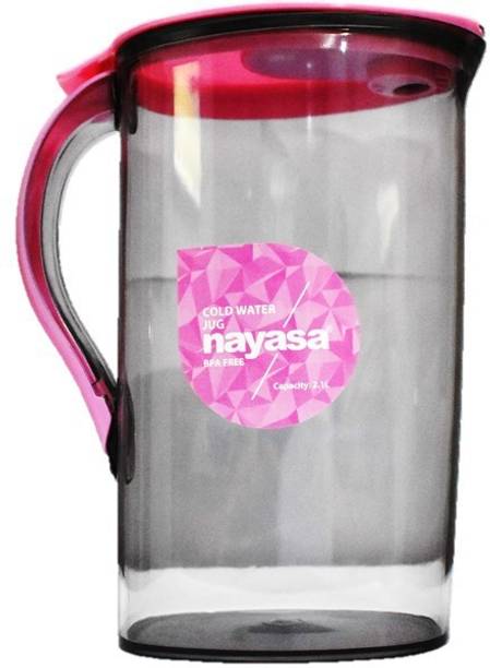 नायासा SAPARA GLASS PLASTIC WATER JUG SET OF 1 PINK पानी जग
