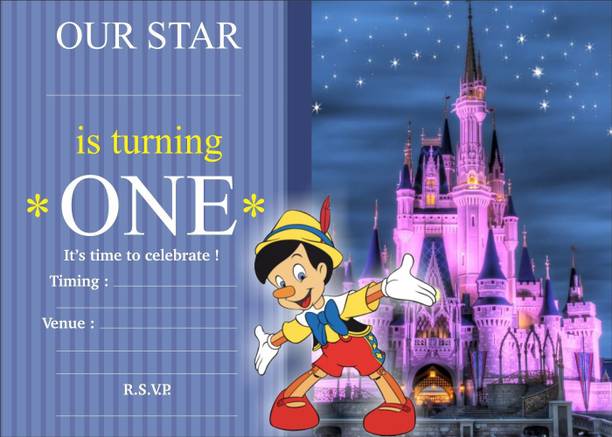 Askprints Birthday Metallic card Invitations with Envelopes - Kids Birthday Party Invitations for Boys or Girls (25 Count) BIC-501 Invitation Card