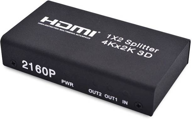microware 1 Input 2 Output 4K Ultra HD HDMI Splitter Media Streaming Device